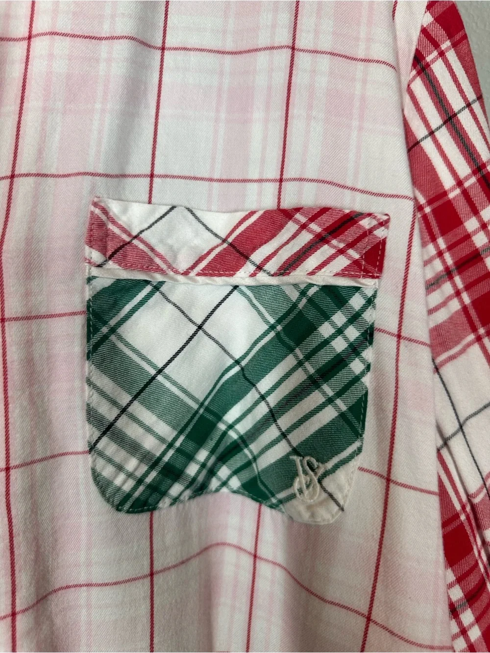 VICTORIA'S SECRET Women's Large Flannel Long Pajama Set Mix Match Plaid